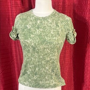 Michael Kors Peace Love Logo-Print Short Sleeve Tee